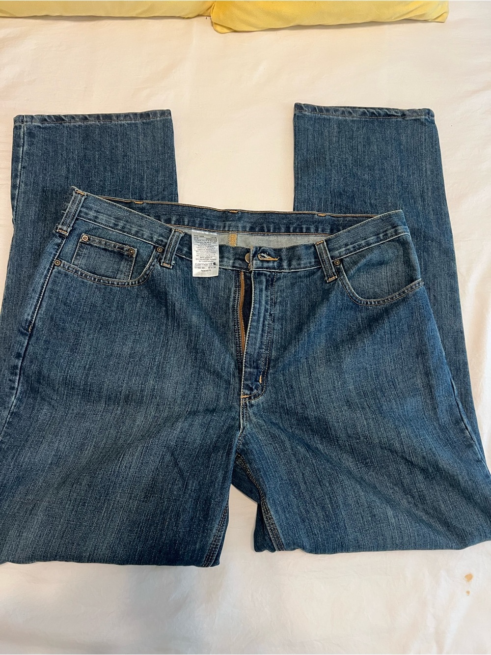 Carhartt Straight-Leg Men's Denim Jeans in Medium Blue